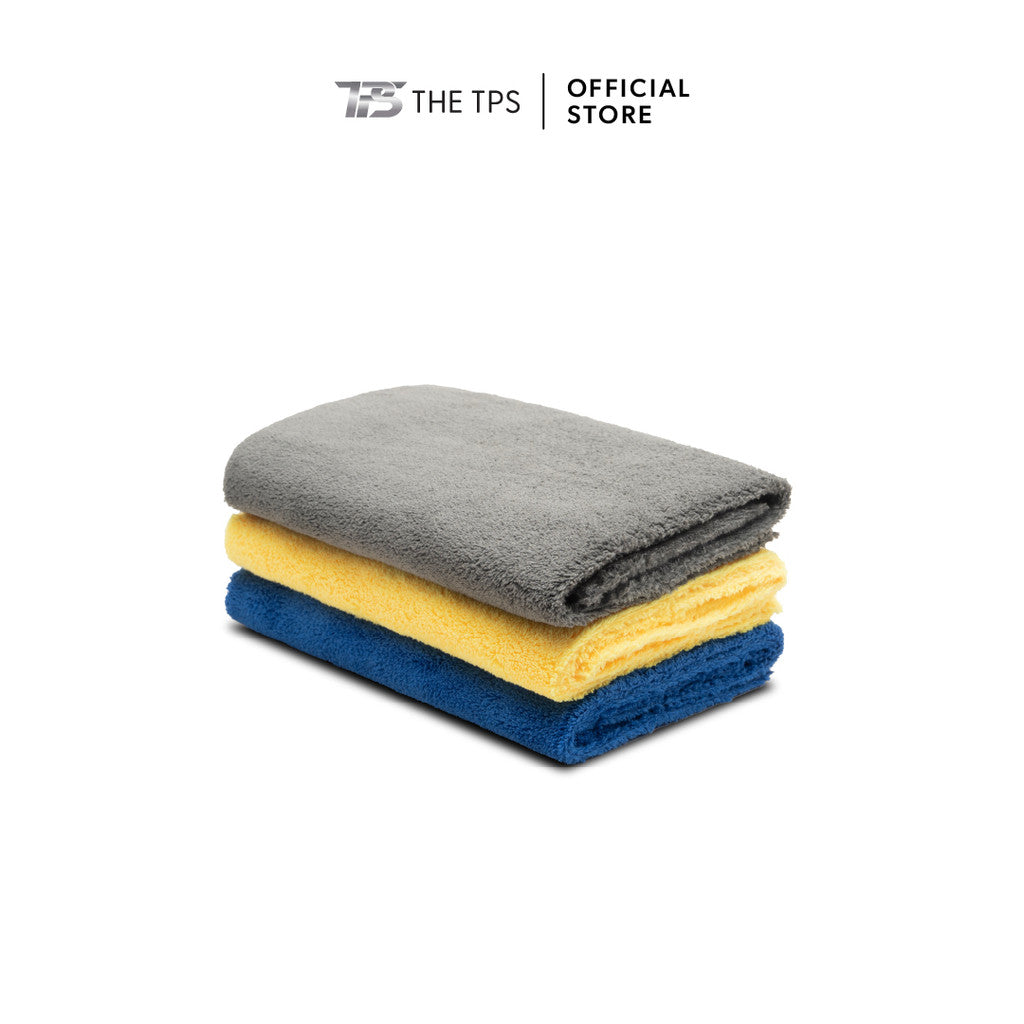 ผ้าไมโครไฟเบอร์ไร้ขอบ No-Scratch Microfiber Towel สำหรับเช็ดรถทุกขั้นตอน (40 x 40 cm / 400 gsm)