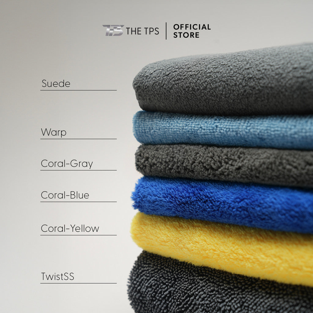 ผ้าไมโครไฟเบอร์ไร้ขอบ No-Scratch Microfiber Towel สำหรับเช็ดรถทุกขั้นตอน (40 x 40 cm / 400 gsm)