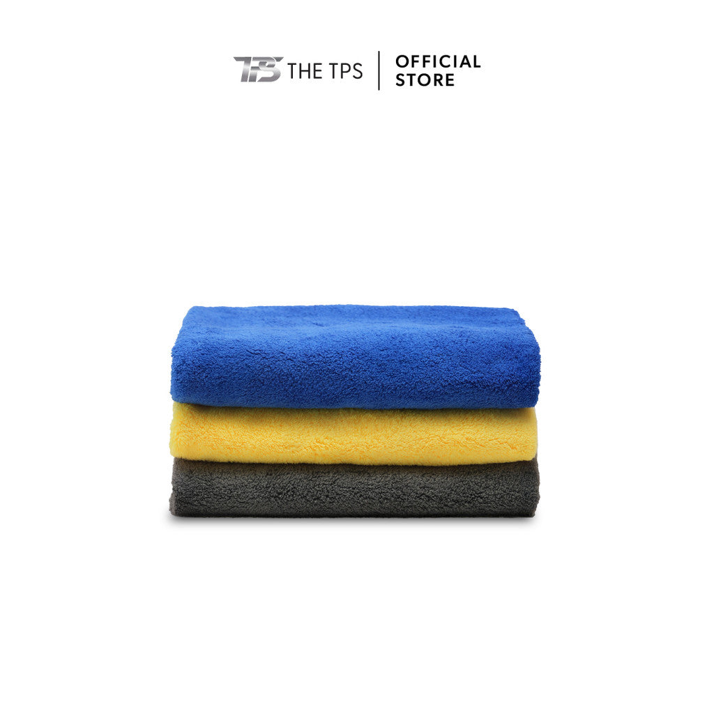 ผ้าไมโครไฟเบอร์ไร้ขอบ No-Scratch Microfiber Towel สำหรับเช็ดรถทุกขั้นตอน (40 x 40 cm / 400 gsm)