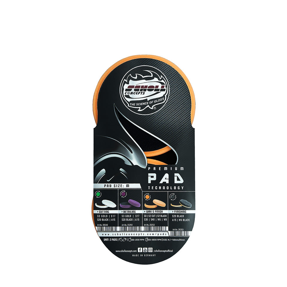 M Polishing Pad orange ใบขัดสำหรับงานขัดละเอียด เก็บงาน ลบรอยโฮโลแกรม (145/25 mm)