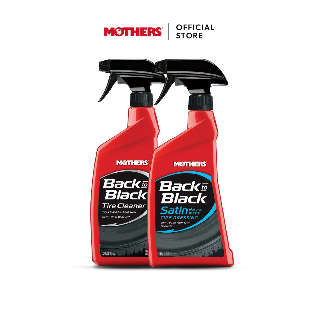 [เซ็ตทำความสะอาด + เคลือบยาง] Mothers® Back-to-Black® Tire Care Set