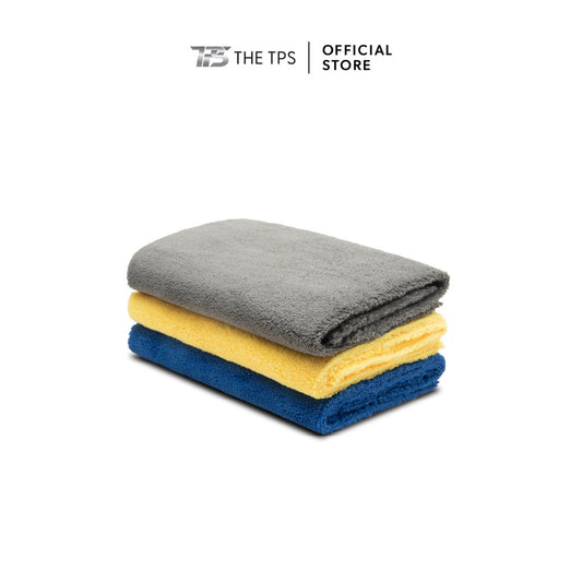 ผ้าไมโครไฟเบอร์ไร้ขอบ No-Scratch Microfiber Towel สำหรับเช็ดรถทุกขั้นตอน (40 x 40 cm / 400 gsm)
