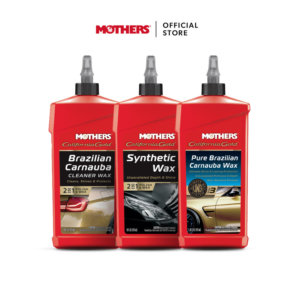 [เซ็ตรวมแว็กซ์ยอดนิยม] Mothers® California Gold® Best Sellers 3 สูตรแว็กซ์ขายดี