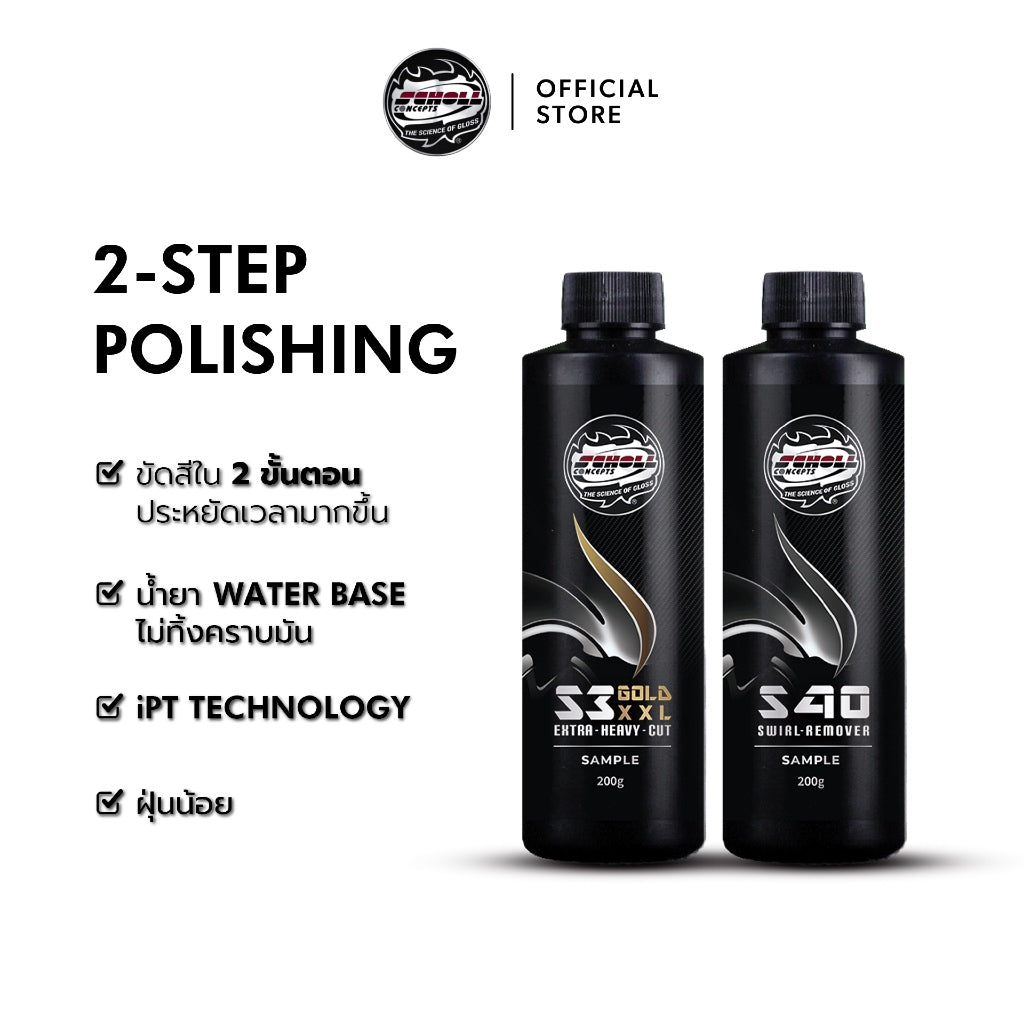 เซตขนาดทดลองน้ำยาขัดสี SCHOLL Concepts® Premium Polishing Compounds (200 g)
